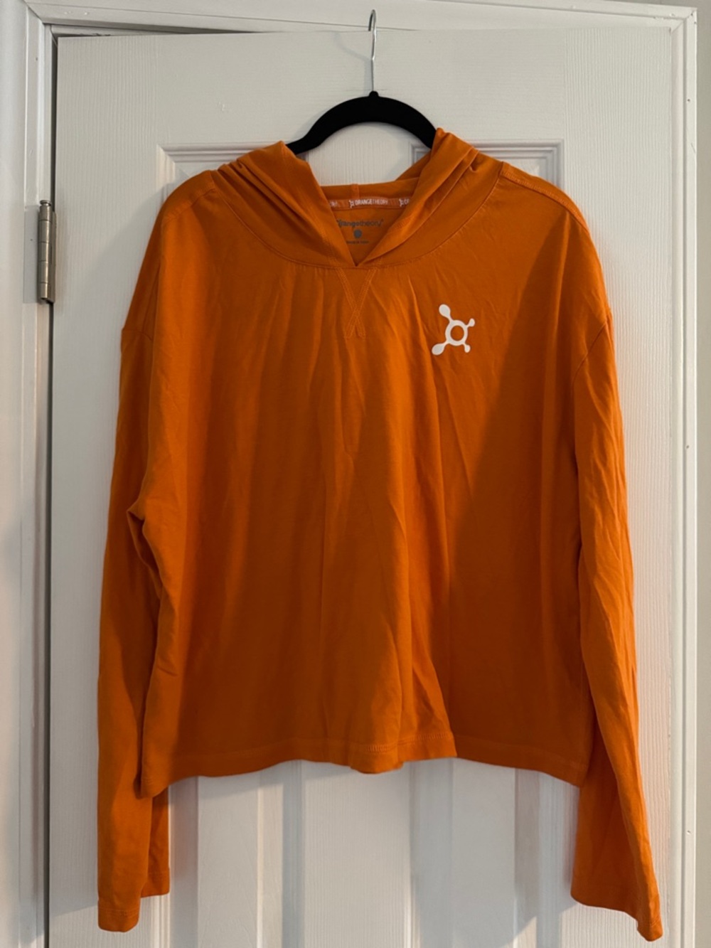 Orangetheory Bright Orange Logo Crop Hoodie